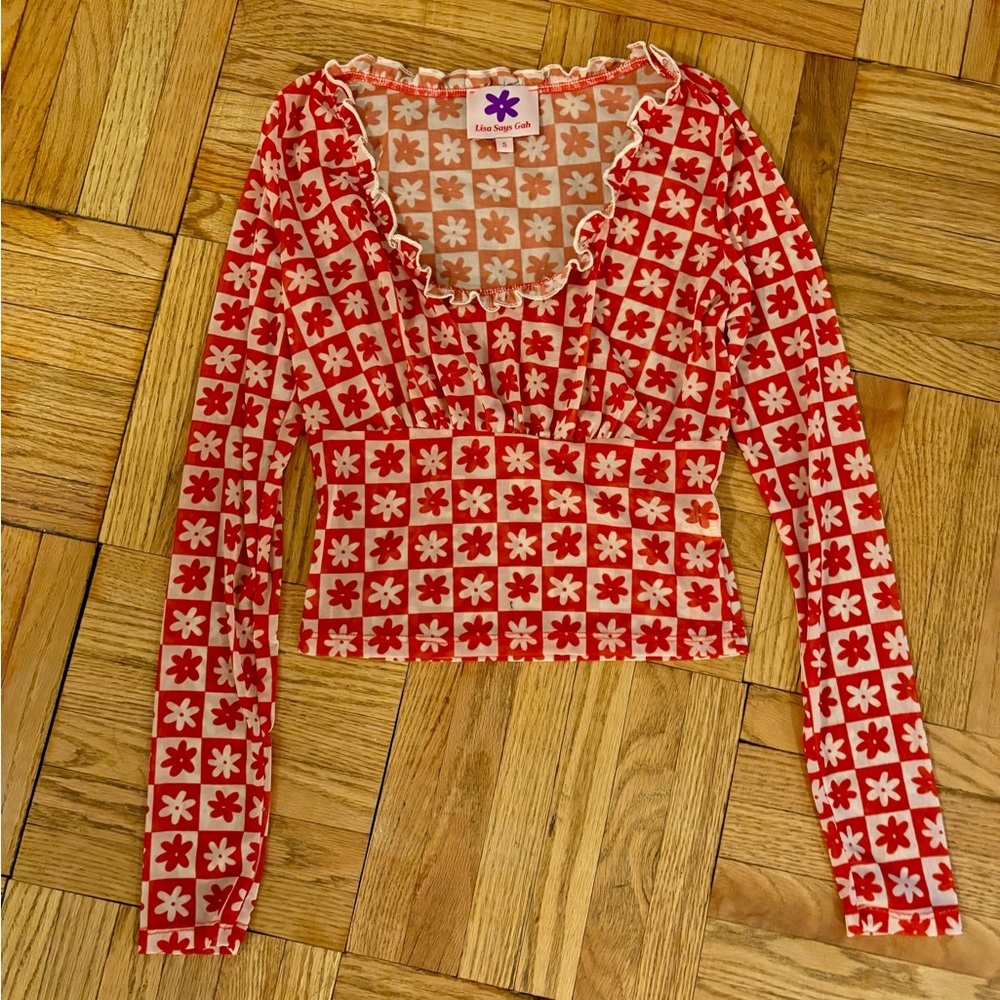 Lisa Says Gah x KJP Mesh Lana Top